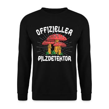 Pilzsammler Pilz Sucher - Unisex Pullover - Schwarz - Vorne - Alina (178cm) & Michal (187cm)