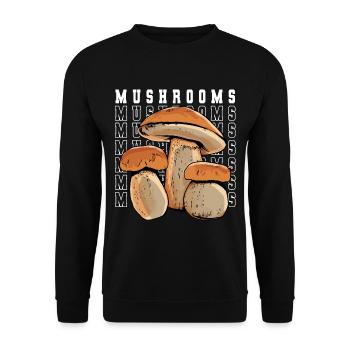 Mushroom Picker Mushroom Finder - Unisex Sweatshirt - black - Front - Alina (178cm) & Michal (187cm)