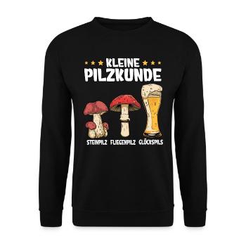 Pilzsammler Pilz Sucher - Unisex Pullover - Schwarz - Vorne - Alina (178cm) & Michal (187cm)