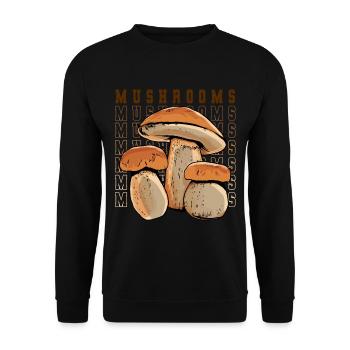 Mushroom Picker Mushroom Finder - Unisex Sweatshirt - black - Front - Alina (178cm) & Michal (187cm)