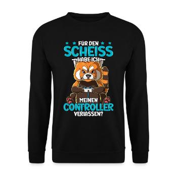 Zocken Gaming - Unisex Pullover - Schwarz - Vorne - Alina (178cm) & Michal (187cm)