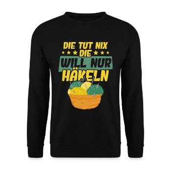 Häkeln - Unisex Pullover - Schwarz - Vorne - Alina (178cm) & Michal (187cm)