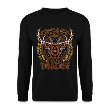 Ersatz Tracht - Unisex Pullover - Schwarz - Vorne - Alina (178cm) & Michal (187cm)