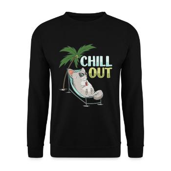 Chin Chilling Chinchilla Chillen - Sweat-shirt Unisexe - noir - Devant - Alina (178cm) & Michal (187cm)