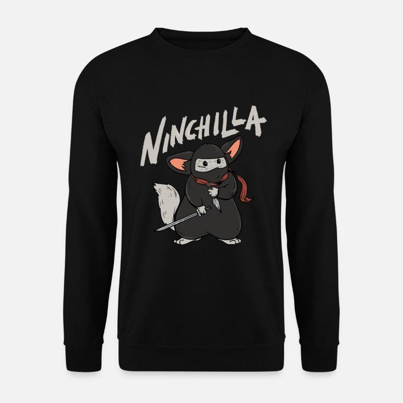 Ninchilla Ninja Chinchilla - Unisex Pullover - Schwarz