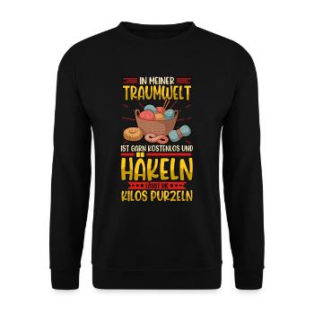 Häkeln - Unisex Pullover - Schwarz - Vorne - Alina (178cm) & Michal (187cm)