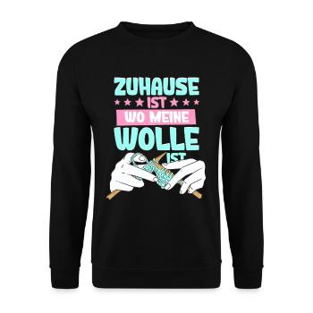 Häkeln - Unisex Pullover - Schwarz - Vorne - Alina (178cm) & Michal (187cm)