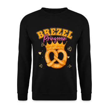 Brezel Prinzessin - Unisex Pullover - Schwarz - Vorne - Alina (178cm) & Michal (187cm)