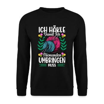 Häkeln - Unisex Pullover - Schwarz - Vorne - Alina (178cm) & Michal (187cm)
