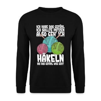 Häkeln - Unisex Pullover - Schwarz - Vorne - Alina (178cm) & Michal (187cm)
