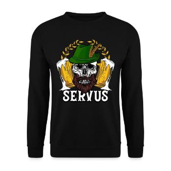 Servus - Unisex Sweatshirt - black - Front - Alina (178cm) & Michal (187cm)