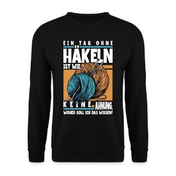 Häkeln - Unisex Pullover - Schwarz - Vorne - Alina (178cm) & Michal (187cm)