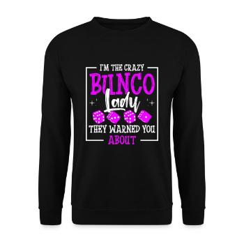 Cray Bunco Lady design for a Bunco Babe - Unisex Sweatshirt - black - Front - Alina (178cm) & Michal (187cm)