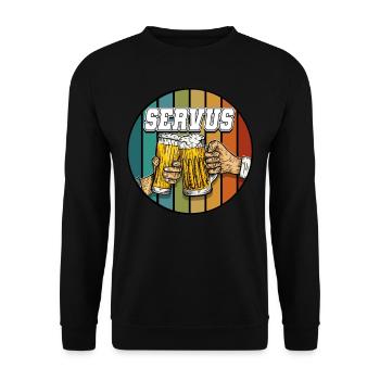 Servus - Unisex Sweatshirt - black - Front - Alina (178cm) & Michal (187cm)
