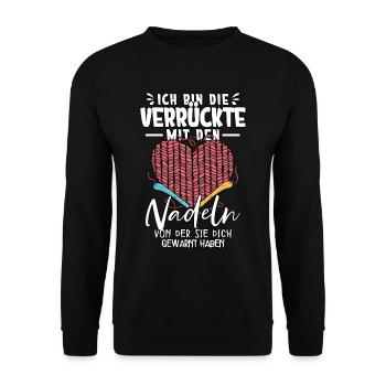 Häkeln - Unisex Pullover - Schwarz - Vorne - Alina (178cm) & Michal (187cm)