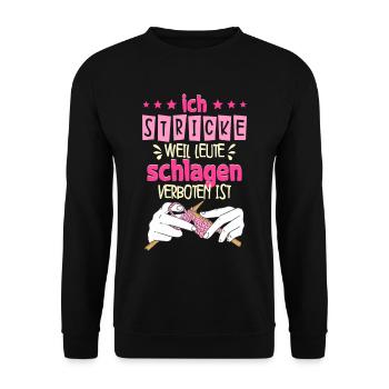 Häkeln - Unisex Pullover - Schwarz - Vorne - Alina (178cm) & Michal (187cm)