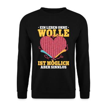 Häkeln - Unisex Pullover - Schwarz - Vorne - Alina (178cm) & Michal (187cm)