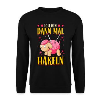 Häkeln - Unisex Pullover - Schwarz - Vorne - Alina (178cm) & Michal (187cm)