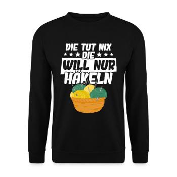 Häkeln - Unisex Pullover - Schwarz - Vorne - Alina (178cm) & Michal (187cm)