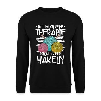 Häkeln - Unisex Pullover - Schwarz - Vorne - Alina (178cm) & Michal (187cm)