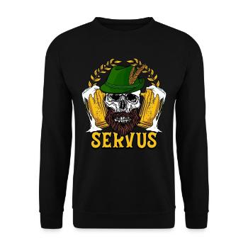 Servus - Unisex Sweatshirt - black - Front - Alina (178cm) & Michal (187cm)