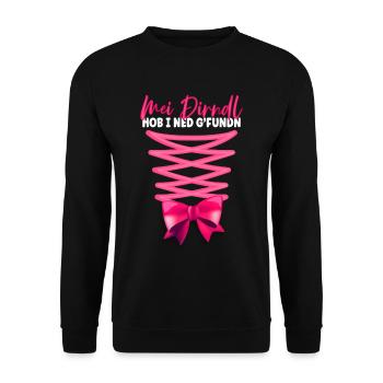 Mei Dirndl Hob I Ned Gfundn - Unisex Sweatshirt - black - Front - Alina (178cm) & Michal (187cm)