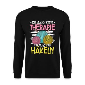 Häkeln - Unisex Pullover - Schwarz - Vorne - Alina (178cm) & Michal (187cm)