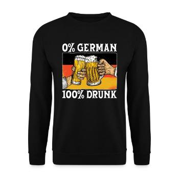 0% German 100% Loves Beer Volksfest - Unisex Sweatshirt - black - Front - Alina (178cm) & Michal (187cm)