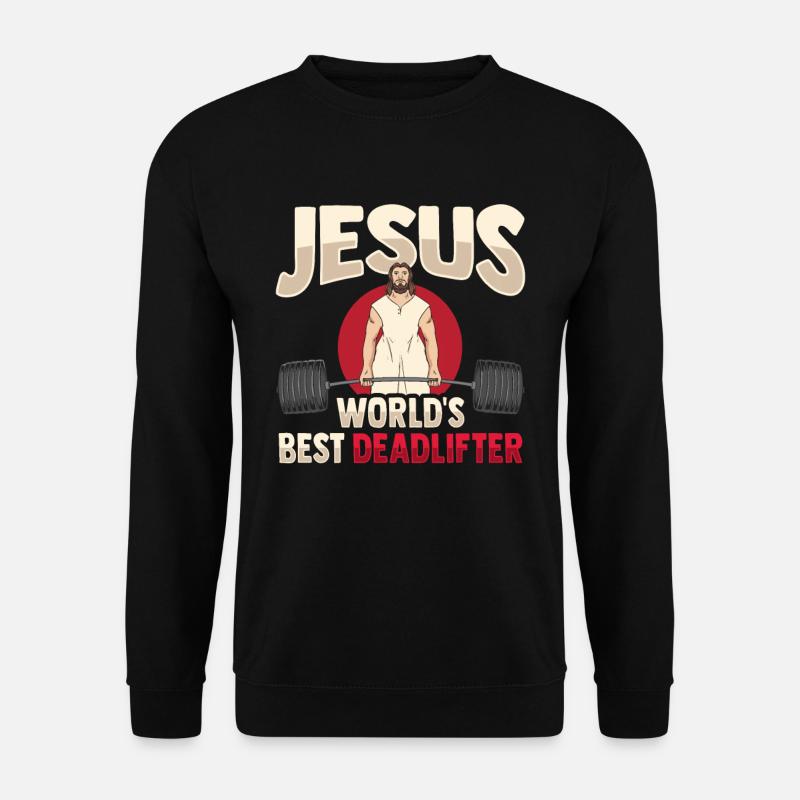 Jésus Haltérophile - Sweat-shirt Unisexe - noir