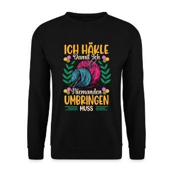 Häkeln - Unisex Pullover - Schwarz - Vorne - Alina (178cm) & Michal (187cm)