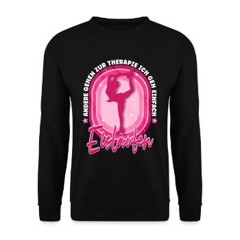 Eislaufen - Unisex Pullover - Schwarz - Vorne - Alina (178cm) & Michal (187cm)