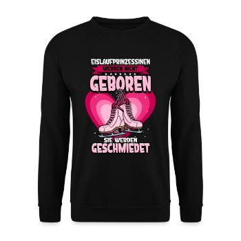 Eislaufen - Unisex Pullover - Schwarz - Vorne - Alina (178cm) & Michal (187cm)