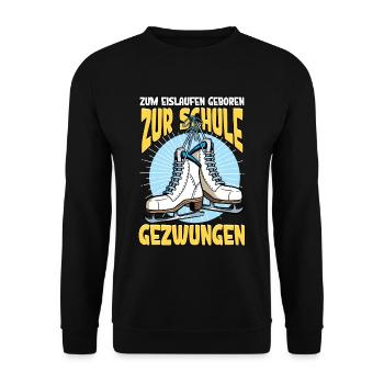 Eislaufen - Unisex Pullover - Schwarz - Vorne - Alina (178cm) & Michal (187cm)