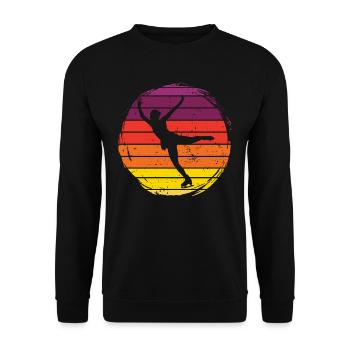 Eislaufen - Unisex Pullover - Schwarz - Vorne - Alina (178cm) & Michal (187cm)