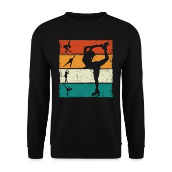 Eislaufen - Unisex Pullover - Schwarz - Vorne - Alina (178cm) & Michal (187cm)