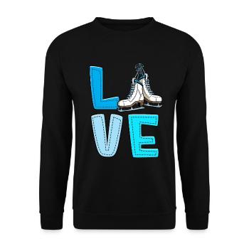 Eislaufen - Unisex Pullover - Schwarz - Vorne - Alina (178cm) & Michal (187cm)