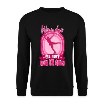 Eislaufen - Unisex Pullover - Schwarz - Vorne - Alina (178cm) & Michal (187cm)