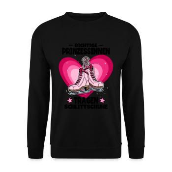 Eislaufen - Unisex Pullover - Schwarz - Vorne - Alina (178cm) & Michal (187cm)