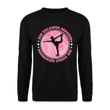 Eislaufen - Unisex Pullover - Schwarz - Vorne - Alina (178cm) & Michal (187cm)
