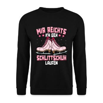 Eislaufen - Unisex Pullover - Schwarz - Vorne - Alina (178cm) & Michal (187cm)