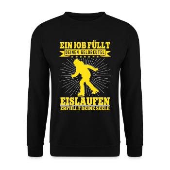 Eislaufen - Unisex Pullover - Schwarz - Vorne - Alina (178cm) & Michal (187cm)