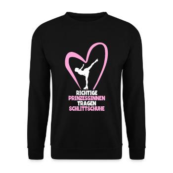 Eislaufen - Unisex Pullover - Schwarz - Vorne - Alina (178cm) & Michal (187cm)