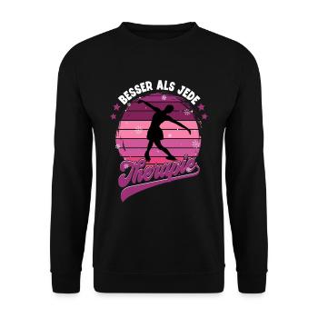 Eislaufen - Unisex Pullover - Schwarz - Vorne - Alina (178cm) & Michal (187cm)