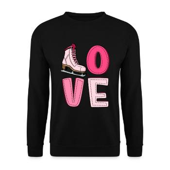 Eislaufen - Unisex Pullover - Schwarz - Vorne - Alina (178cm) & Michal (187cm)