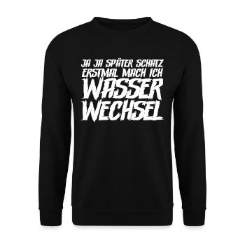 Aquarianer - Unisex Pullover - Schwarz - Vorne - Alina (178cm) & Michal (187cm)