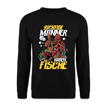 Aquarianer - Unisex Pullover - Schwarz - Vorne - Alina (178cm) & Michal (187cm)