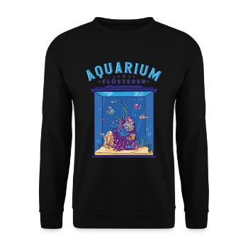 Aquarium Flüsterer Aquarianer - Unisex Pullover - Schwarz - Vorne - Alina (178cm) & Michal (187cm)