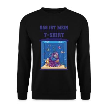 Das ist mein Wasserwechsel T-shirt Aquarianer - Unisex Pullover - Schwarz - Vorne - Alina (178cm) & Michal (187cm)