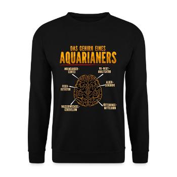 Aquarianer - Unisex Pullover - Schwarz - Vorne - Alina (178cm) & Michal (187cm)