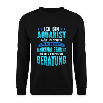 Aquarianer - Unisex Pullover - Schwarz - Vorne - Alina (178cm) & Michal (187cm)